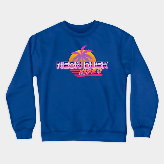 Neon Dusk Video Crewneck Sweatshirt by AficionadosChris